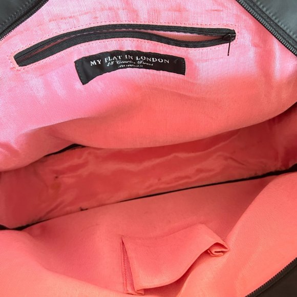 ABFAB "MY FLAT IN LONDON" BLACK QUILTED NYLON MESSENGER BAG (VGUC) - Picture 10 of 15